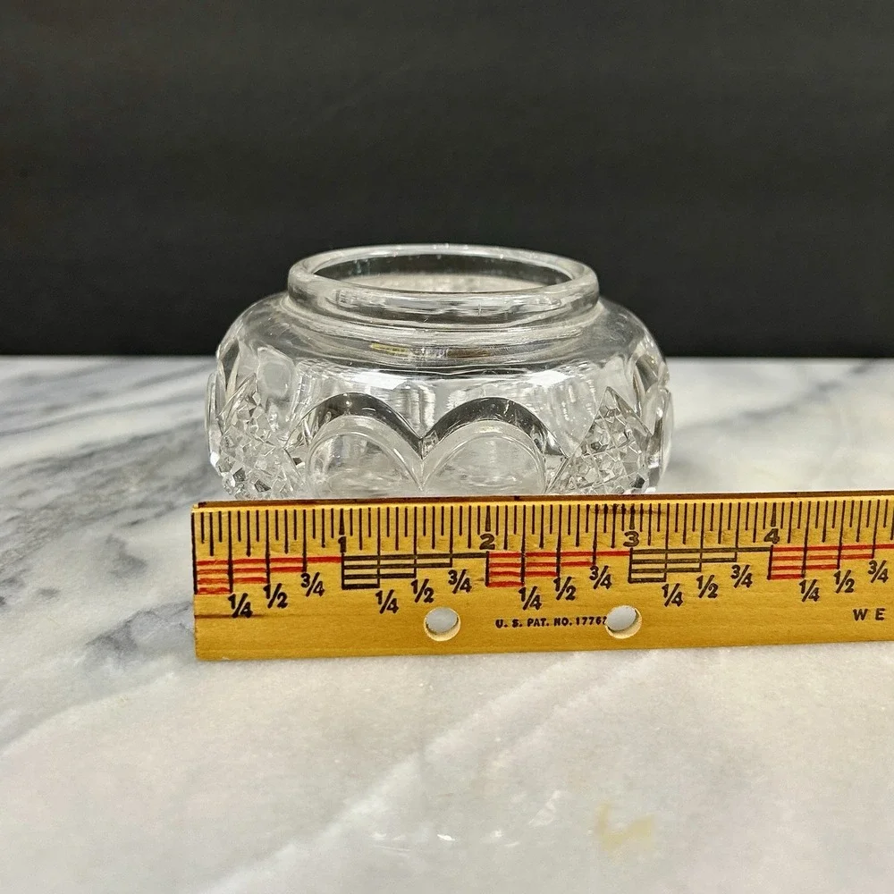 Antique Tarentum Glass Hartford Rose Bowl Heart and Thumbprint Cir 1896 Trinket